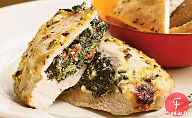 Côtelettes de Porc Farcies à la Feta et aux Épinards