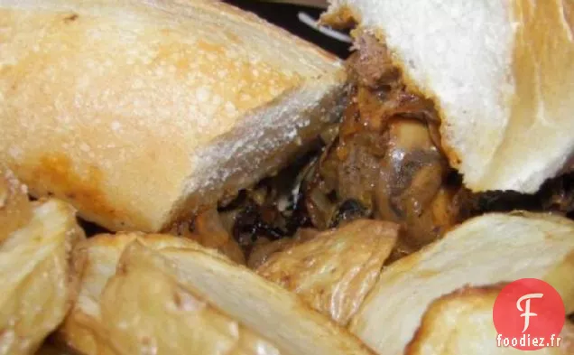 Sandwichs Au Steak Aux Oignons Croustillants