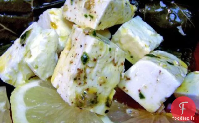 Feta Marinée aux Herbes et à l'Ail